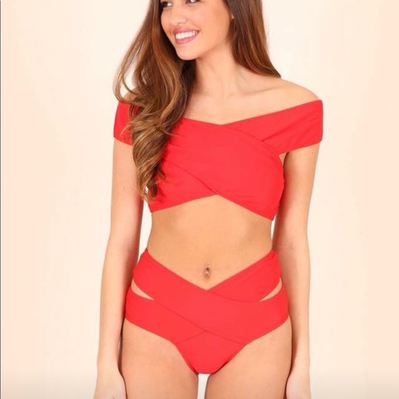 hazel & olive Other - Red wrap bikini